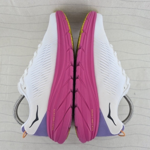HOKA ONE ONE Womens Rincon 3 White Pink Purple Running Shoes 1119396 Size 6B - Picture 7 of 12